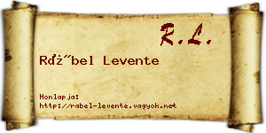 Rábel Levente névjegykártya