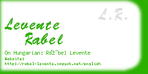 levente rabel business card